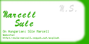 marcell sule business card
