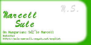 marcell sule business card